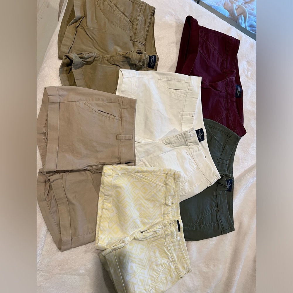 Lot of 6 American Eagle midi stretch shorts